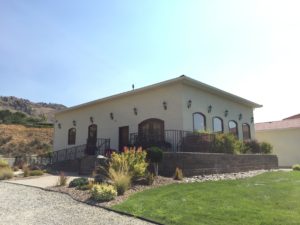 The exterior of the Moon Curser Vineyards Tasting Room Building