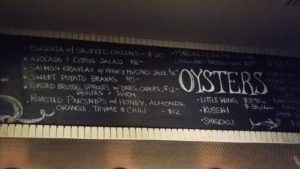 Oddfish Restaurant Daily Menu Chalkboard