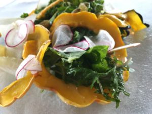 Old Vines Restaurant Seasonal Fresh Squash Salad with mixed greens